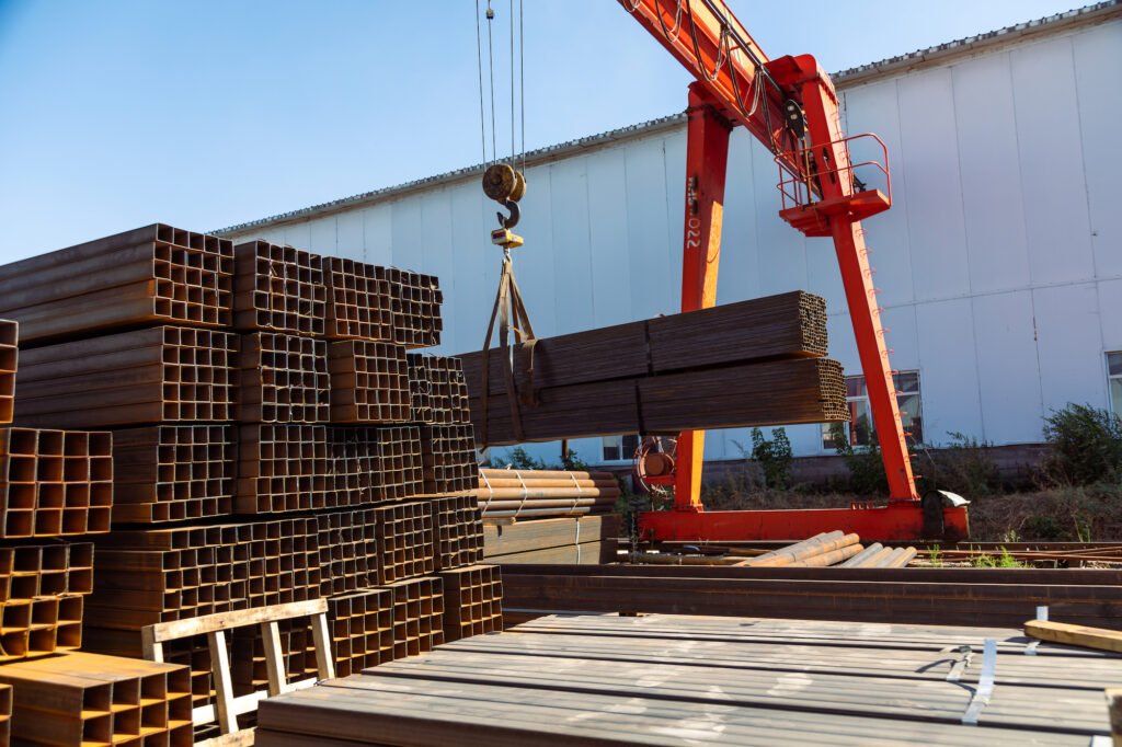 gantry crane transporting stack of metal pipes 2022 08 26 13 36 22 utc 1 from Metreel